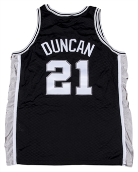 1998-99 Tim Duncan Game Used San Antonio Spurs Road Jersey 